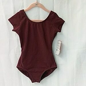Capezio Maroon Dance Leotard with Cap Sleeves